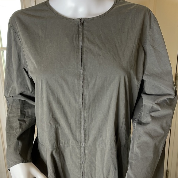 Theory Full Zip Long Sleeve Crew Neck Lagenlook Aesthetic Dress Large - Picture 3 of 5